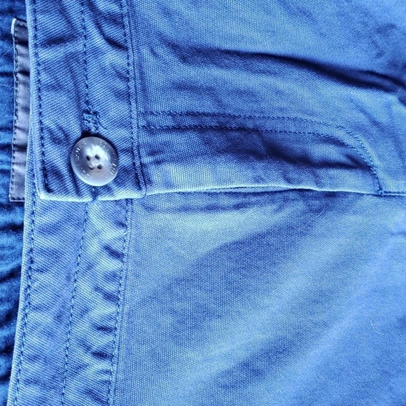 Eddie Bauer blue 6 pocket 98% cotton crop. Specially dyed size 10 - Picture 3 of 12